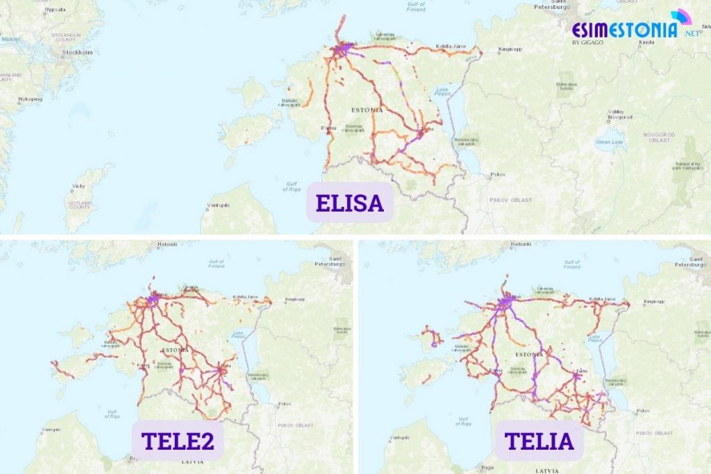 ESTONIA MOBILE OPERATORS Coverage